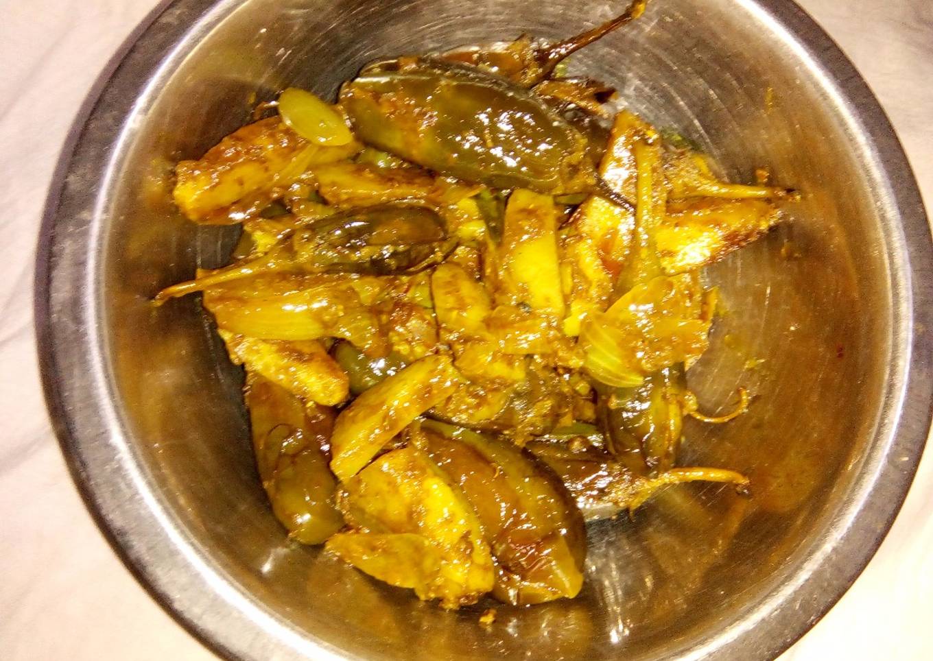 Stuff baby brinjal aloo