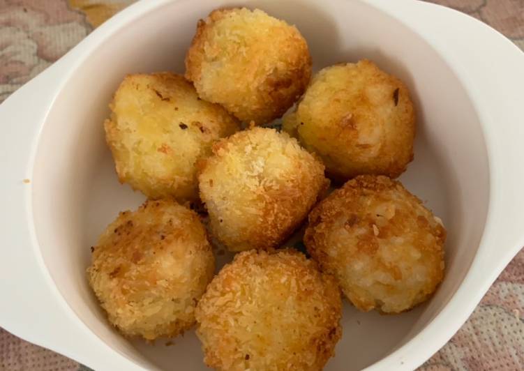 Cara Membuat Bola nasi bandeng crispy mpasi 13 mo yang Renyah