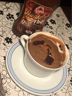 Una foto de Bizcocho de chocolate fitness al microondas
