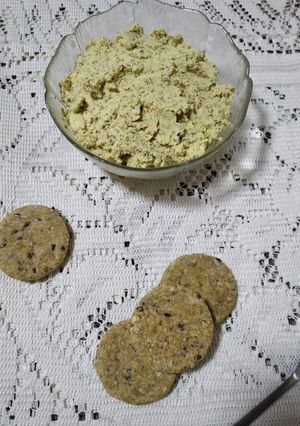 Una foto de Quesito vegano rústico de almendras -express- :)