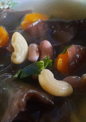 Foto resep Makaroni Sop Jamur Kacang Merah