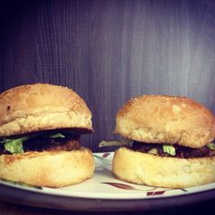 A picture of Lamb Burgers.