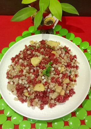 A picture of Sabudana khichdi.