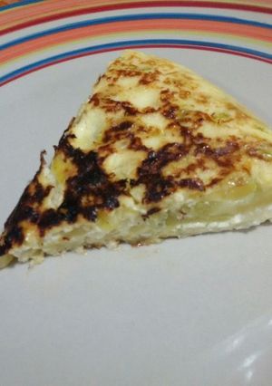 Una foto de Tortilla de calabacín con thermomix