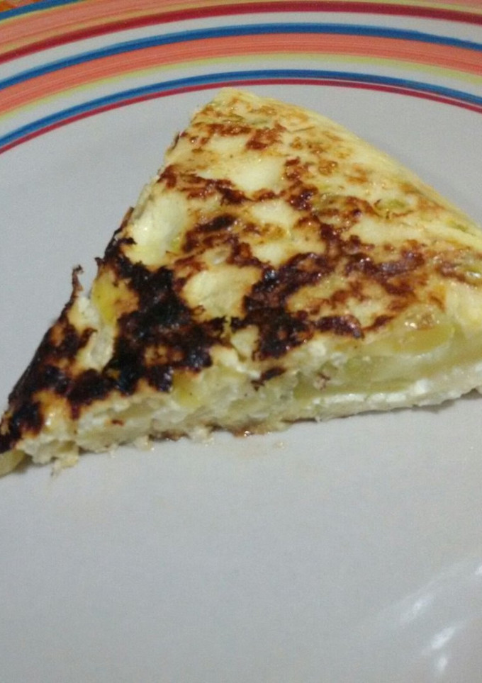 Una foto de Tortilla de calabacín con thermomix