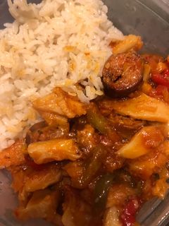 Una foto de Guatitas o Callitos a la española con arroz 🍚 #familiar