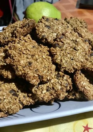Una foto de Galletas de limón, avena y chocolate