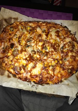 Una foto de Pizza barbacoa