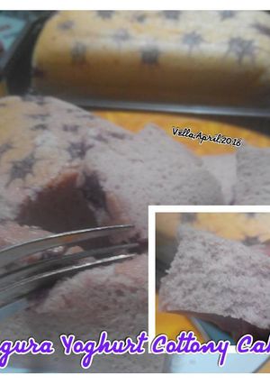 Foto resep Ogura yoghurt grape cottony cake