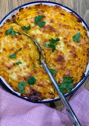 A picture of Sweet potato cottage pie with 7 veggies.