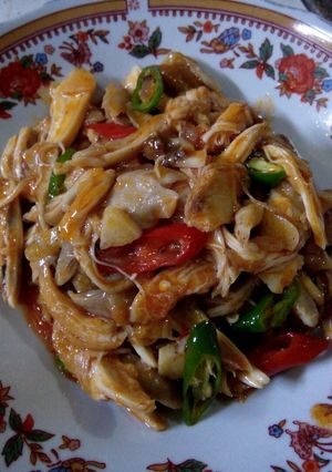 Foto resep Suwir Ayam Saus Merah