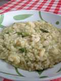 Risotto con asparagi e gamberetti