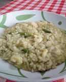 Risotto con asparagi e gamberetti
