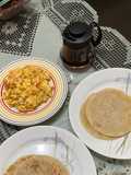 Prata with Tomato Scrambled Egg