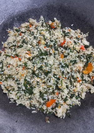 Foto resep Nasi goreng daun singkong