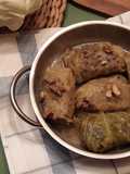 Hojas de col rellenas de carne