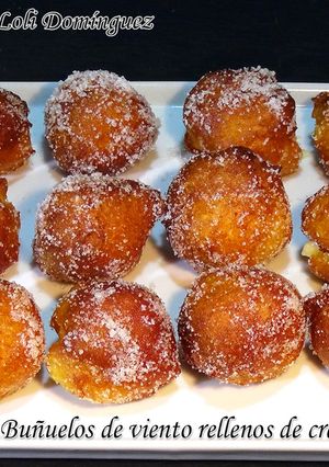 Foto principal de Buñuelos de viento rellenos de crema pastelera
