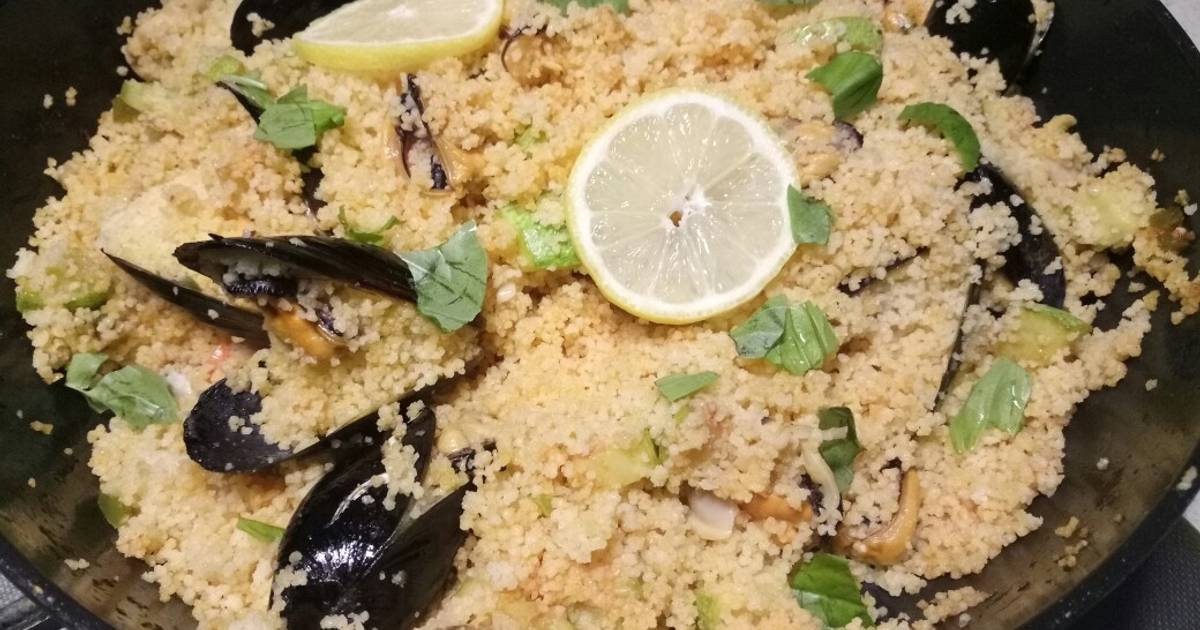 Spicy Couscous With Mussels Recipe By Miss Fluffy S Cooking Cookpad