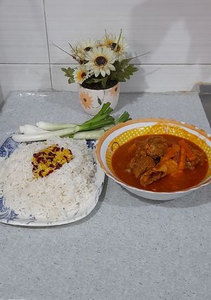 عکسی از دستور چلو گوشت