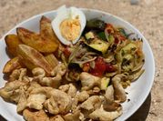 Una foto de airfryer pollo patata