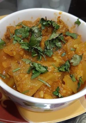 चटपटी मसालेदार लौकी की सब्जी (chatpati masaledar lauki ki sabzi recipe in Hindi) रेसिपी मुख्य फोटो