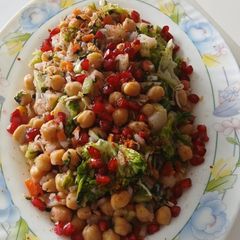 A picture of Chickpeas salad / healthy, protein, diet salad.