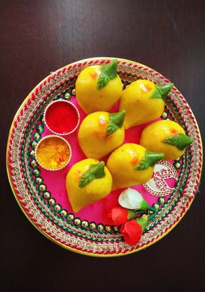কাজুর আম সন্দেশ (kajur aam sondesh recipe in Bengali) রেসিপির প্রধান ছবি