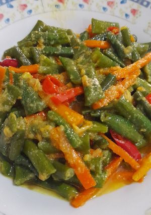 Foto resep Kacang panjang wortel bumbu kuning