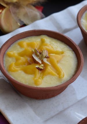 A picture of Mango Phirni.