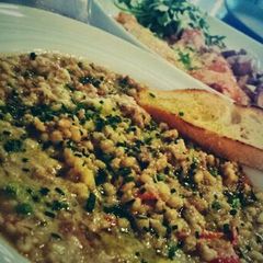 A picture of Calabrian Pork Orzotto.