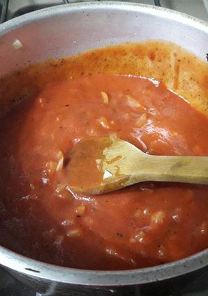 Una foto de Salsa para pizza