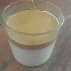 Dalgona coffee chilled milk A picture of Dalgona coffee chilled milk.