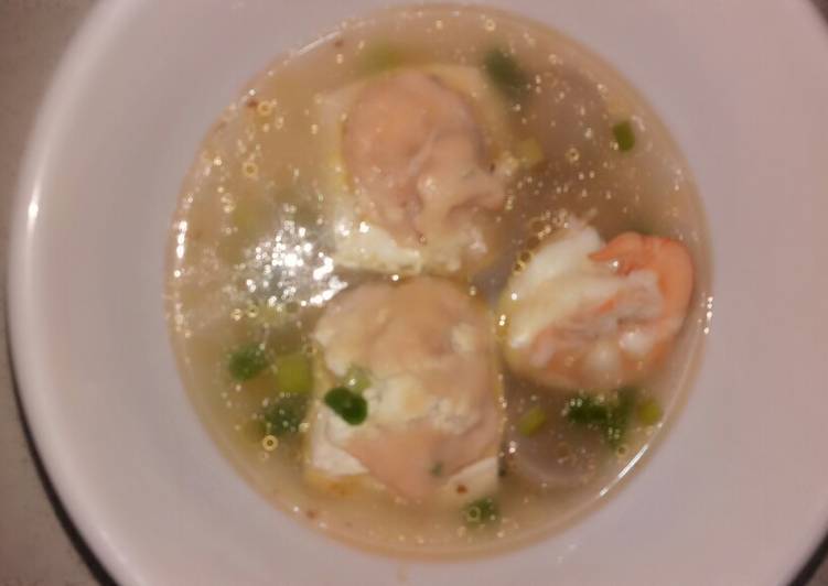 Sup udang tahu