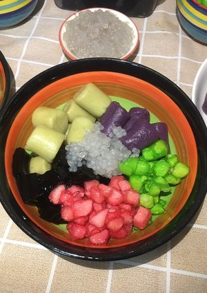 Hình của món 🍠🧊Chè khoai dẻo trân châu 🥄🥣🥛.