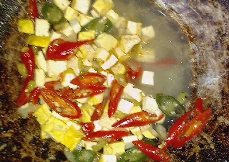 Tumis tahu pedas simpel
