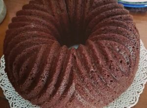 Una foto de Budín de chocolate, aceite y café