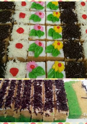 Foto resep Brownis singkong pandan