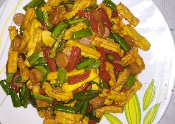 Resep Tumis Buncis Tahu Sosis Cabe Kriting Oleh Uty Cookpad