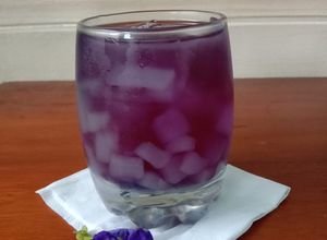 Foto resep Fresh Purple Aloe Vera Butterfly Pea Lime