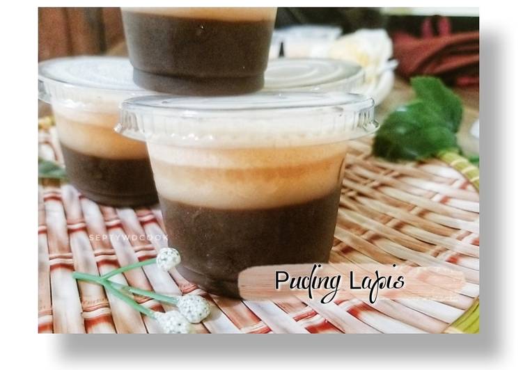 055. Puding lapis busa jasjus & coklat 🍮🍮🍮