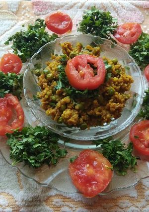 किसी हुई फूलगोभी मटर के साथ की सब्ज़ी (Grated cauliflower with peas sabzi recipe in hindi) रेसिपी मुख्य फोटो