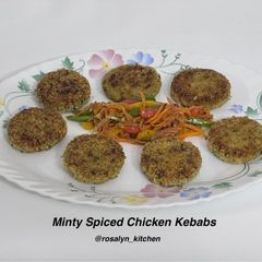 Minty Spiced Chicken Kebabs – Diwali Party Delight A picture of Minty Spiced Chicken Kebabs – Diwali Party Delight.