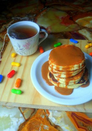 Una foto de Pancakes de arroz con leche😄