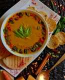 Pumpkin,carrot and lentils soup