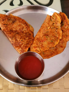 A picture of Soybean chunks dosa.
