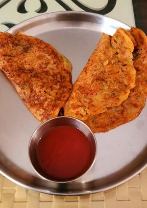 A picture of Soybean chunks dosa.