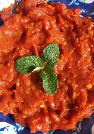 A picture of Tamatar ki chutney.