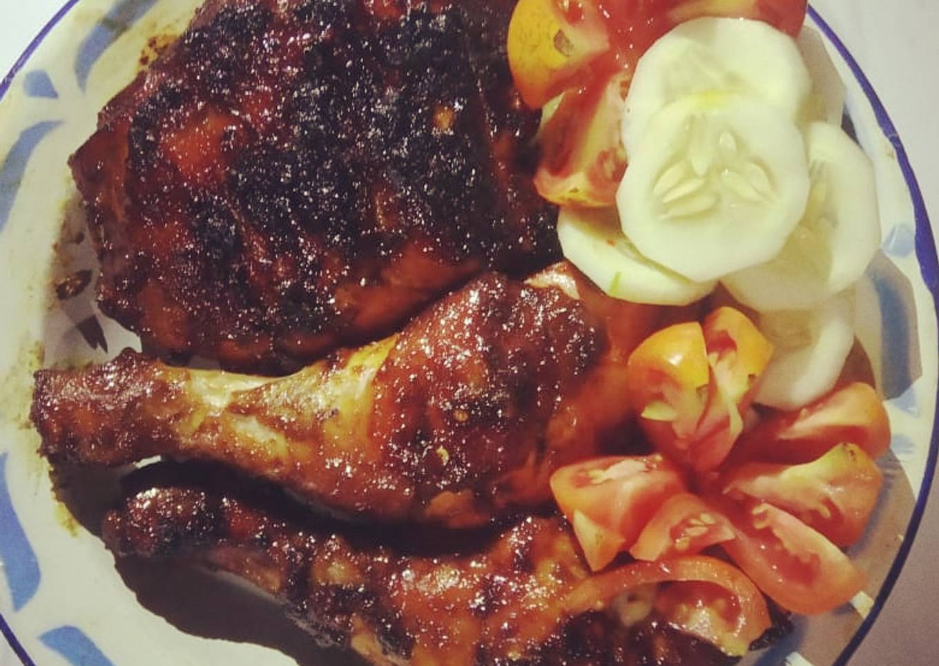 Ayam goreng kecap manis pedas