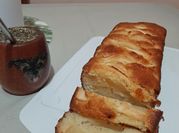 Una foto de budín de manzana