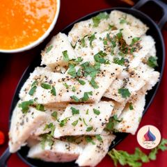 A picture of Idada (white dhokla).